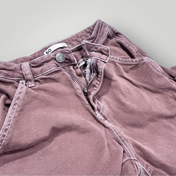 SO Brown Denim Pants Wide Leg - High Waist Carpenter - Picture 13 of 15